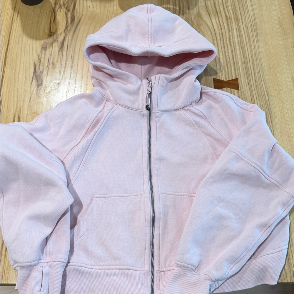 lululemon athletica Soft Pink Scuba Full Zip Hoodie M/L